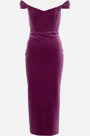 ALEX PERRY Vestido corsé de terciopelo