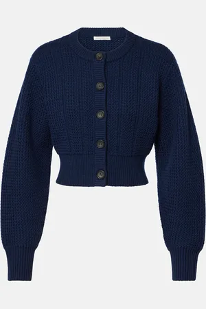 EMILIA WICKSTEAD Cárdigan cropped Albert de lana