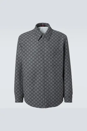 Gucci Sobrecamisa de franela con GG