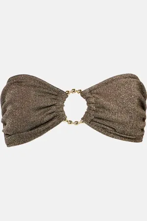 ALEXANDRA MIRO Top de bikini bandeau Carlotta de lamé