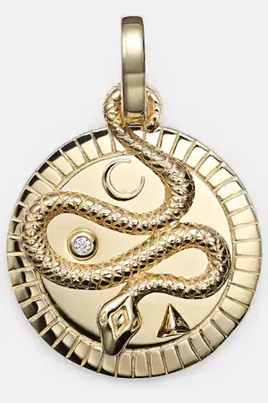 Foundrae Colgante Wholeness Medium de oro de 18 ct con diamantes