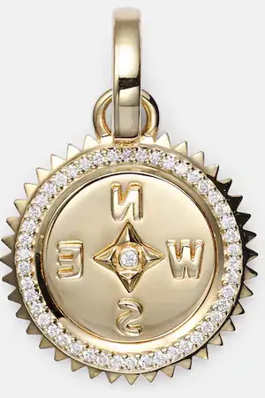 Foundrae Colgante Internal Compass de oro de 18 ct con diamantes