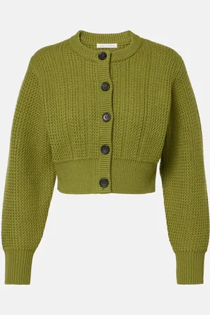EMILIA WICKSTEAD Cárdigan cropped Albert de lana