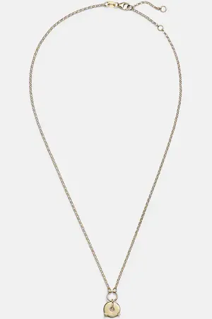 Foundrae Collar de cadena Arrow de oro de 18 ct con diamantes