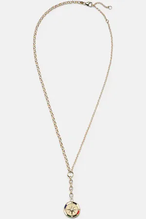 Foundrae Collar Internal Compass de oro de 18 ct con diamante