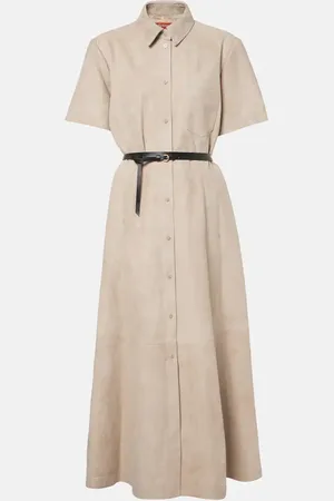 Altuzarra Vestido midi Kiera de ante
