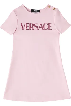 VERSACE Vestido de jersey con logo