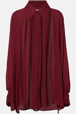 Khaite Blusa Ceelo de seda translúcida