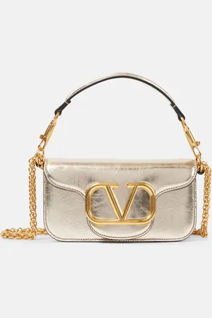 VALENTINO GARAVANI Bolso al hombro Locò Small de piel metalizada