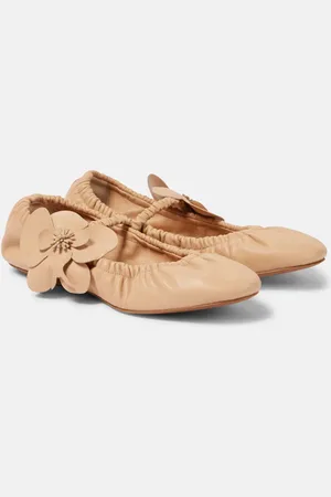 ZIMMERMANN Bailarinas Mary Jane Orchid de piel con apliques