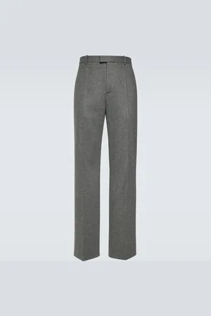 Bottega Veneta Pantalones rectos de franela de lana