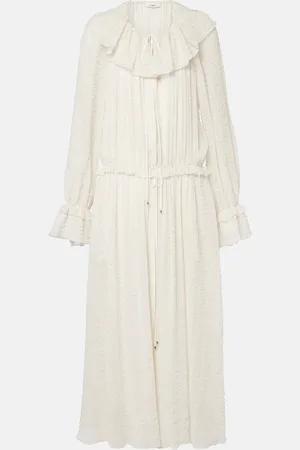 Chloé Chloé Vestido largo de crepé de mezcla de seda