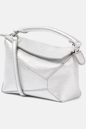 Loewe Bolso cruzado Puzzle Edge Mini de piel metalizada