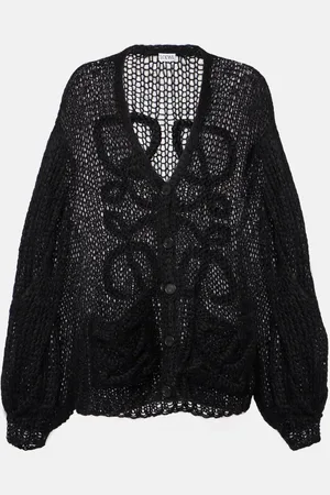 Loewe Cárdigan calado de mezcla de mohair con anagrama