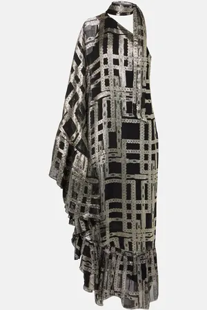 ‎Taller Marmo‎ Vestido largo asimétrico Betsy de mezcla de seda