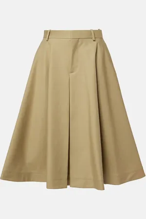 Bottega Veneta Falda midi de algodón
