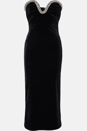 Roland Mouret Vestido corto de terciopelo adornado