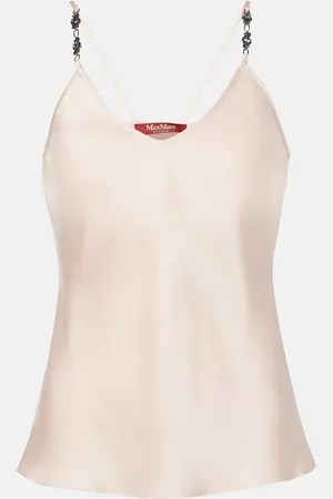 Max Mara Top lencero Afelio de envers satén