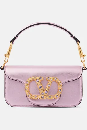 VALENTINO GARAVANI Bolso al hombro Locò Small de piel metalizada