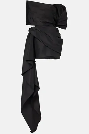Oscar de la Renta Vestido corto asimétrico drapeado