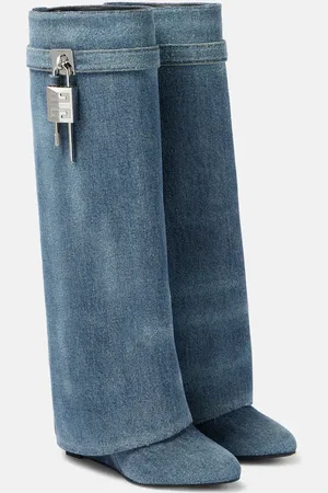 Givenchy Botas altas Shark Lock 90 de denim
