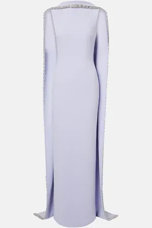 Roland Mouret Vestido de fiesta de crepé de satén con capa
