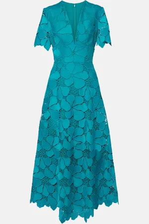 Elie saab Vestido largo con bordado inglés
