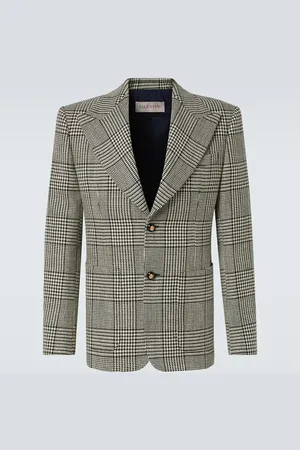 VALENTINO Blazer de lana virgen con pata de gallo