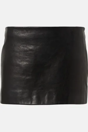 Khaite Minifalda Jett de piel