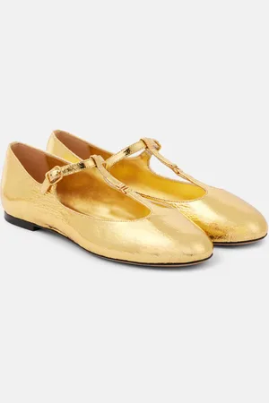 Chloé Chloé Bailarinas Mary Jane Marcie de piel metalizada
