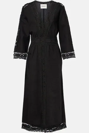 Marant Etoile Vestido midi Veona de lino y algodón