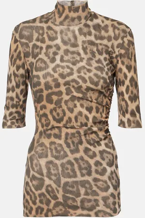 Stella McCartney Top de cuello alto estampado