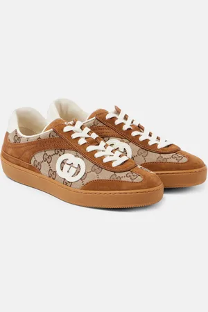 Gucci Zapatillas de lona GG con ante