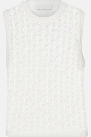 ZIMMERMANN Tank top Wylie Crop de croché de algodón