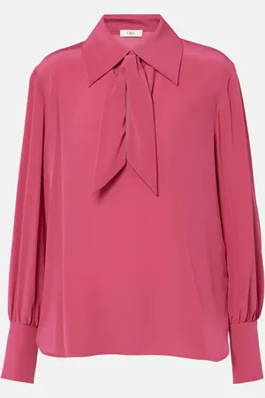 Chloé Chloé Blusa de crepé de china de seda con lazada