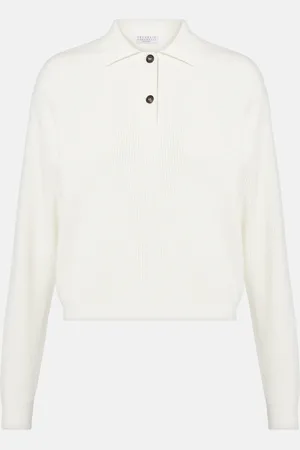 Brunello Cucinelli Polo acanalado de algodón