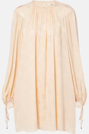 Chloé Chloé Vestido corto de seda en jacquard floral