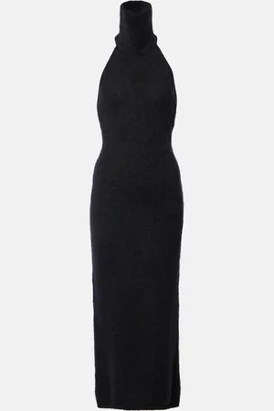 MAGDA BUTRYM Vestido largo de mezcla de mohair