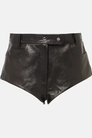 MAGDA BUTRYM Shorts de piel de tiro alto
