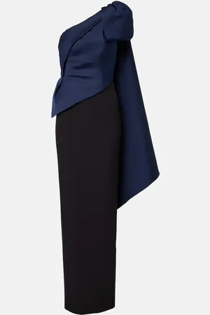 Roland Mouret Vestido de fiesta drapeado de tafetán