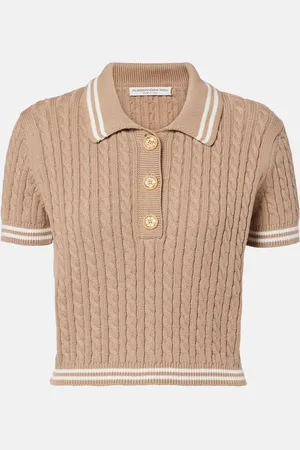 Alessandra Rich Polo trenzado de algodón