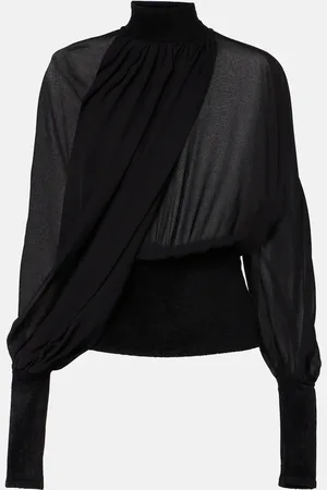 Alaïa Alaïa Blusa de georgette drapeada