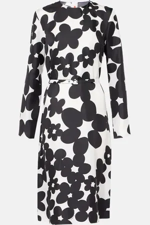 Marni Vestido midi de seda estampado