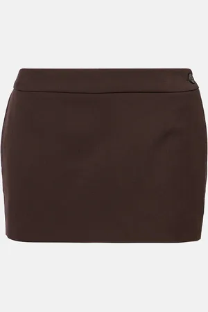 WARDROBE.NYC Minifalda de lana de tiro bajo