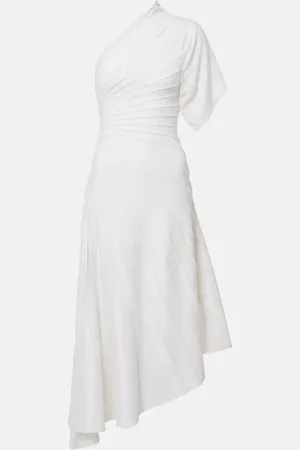 Alaïa Alaïa Vestido midi Asym Ray de lana virgen