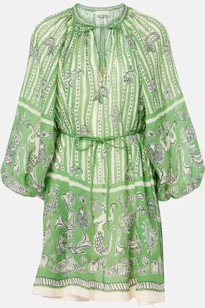 ALÉMAIS Alémais Vestido corto Lula de lino estampado