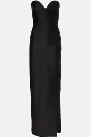 Roland Mouret Vestido de fiesta de tafetán sin tirantes