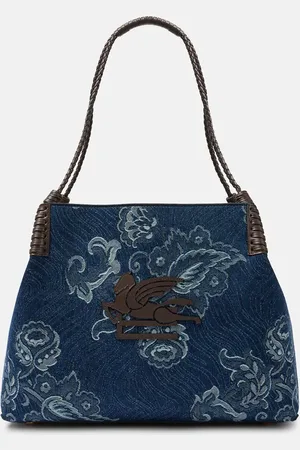 Etro Tote Libra Large en jacquard de denim