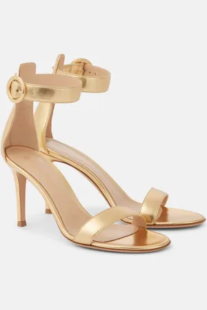 Gianvito Rossi Sandalias Portofino 85 de piel metalizada