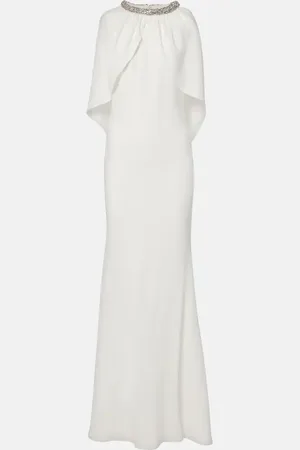 Roland Mouret Vestido de novia con capa adornado